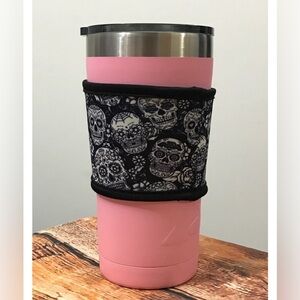 neoprene Sugar Skulls Coffee Sleeve
